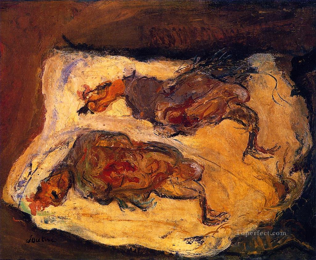 chickens on a white cloth 1925 Chaim Soutine Oil Paintings